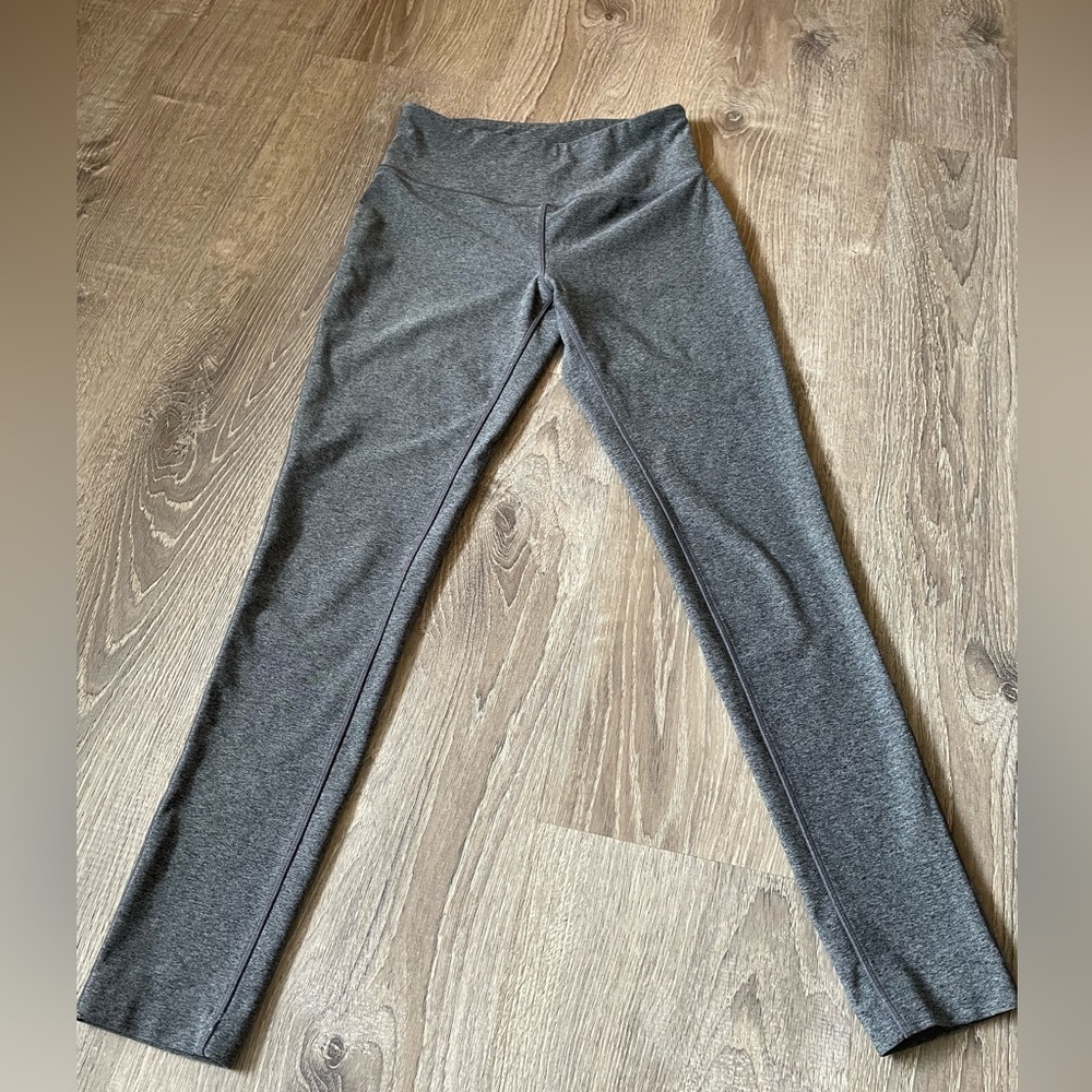 MONDETTA Dark Grey Heather Full Length Leggings WOMANS